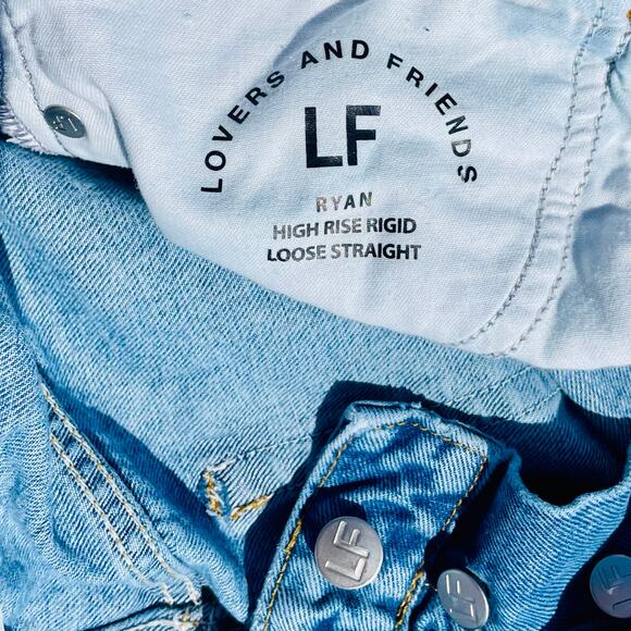 Revolve Lovers and Friends Ryan-High Straight Raw Hem-Size 32 - Picture 4 of 8